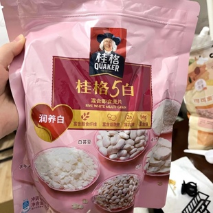 桂格混合5黑即食燕麦片五黑五白五红五润冲饮早餐代餐饱腹速食品