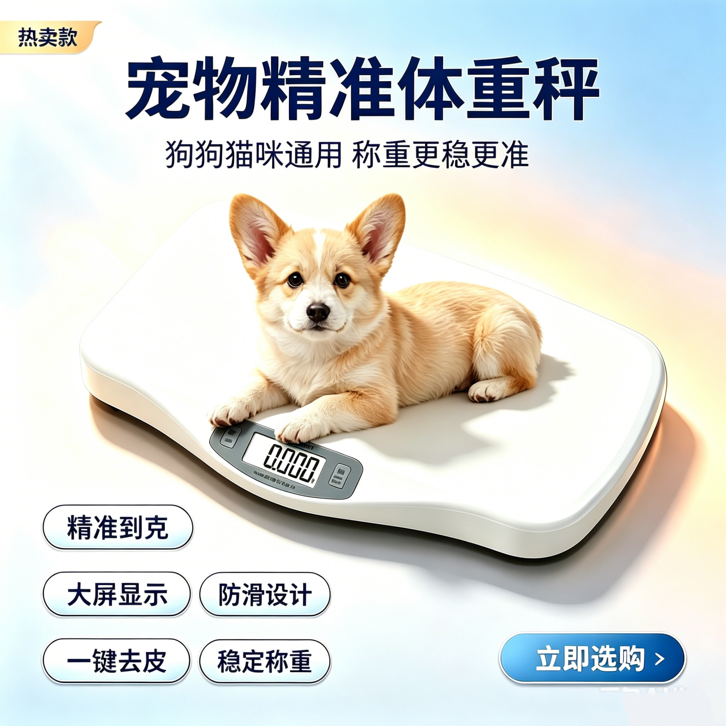 汇宝智能婴儿称宝宝身高秤猫咪幼狗宠物店专用秤精准宠物体重秤器