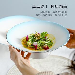陶瓷星级餐具冷菜盘大号高脚盘凉菜盘酒店明档创意菜意境餐厅盘子