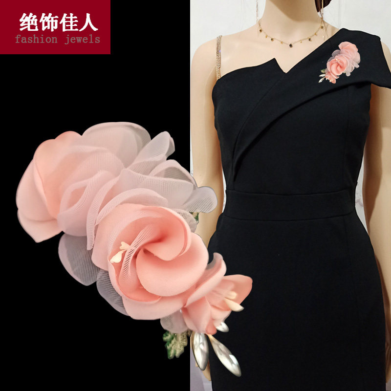 新款绢纱胸针高档女胸花大气质优雅时尚百搭别针中国古风配饰品