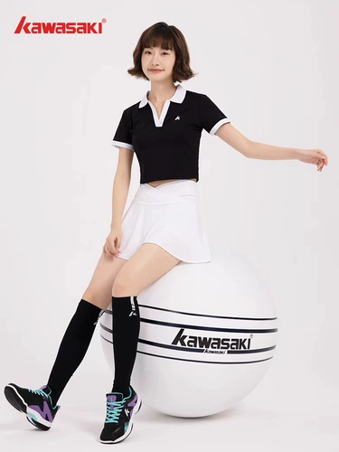 Kawasaki, профессиональная форма для бадминтона, теннисный комплект, спортивная юбка, брендовые нарукавники, короткий рукав