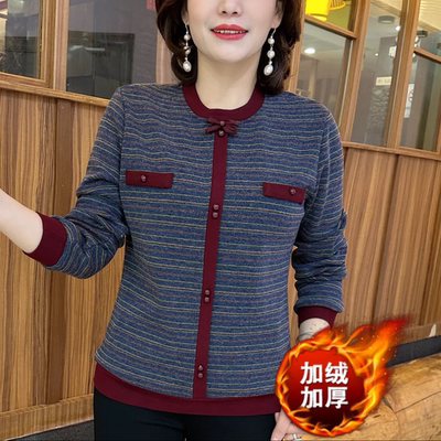 冬季新款时尚蝴蝶结百搭宽松假两件T恤衫显瘦加绒加厚保暖上衣女