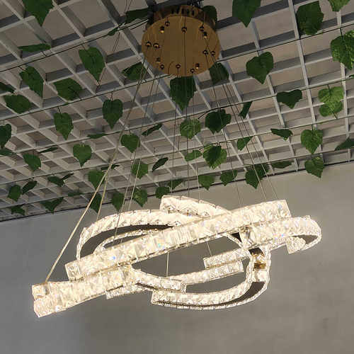 设计师后现代圆环吊灯简约时尚灯具客厅吊灯卧室轻奢水晶灯餐厅灯