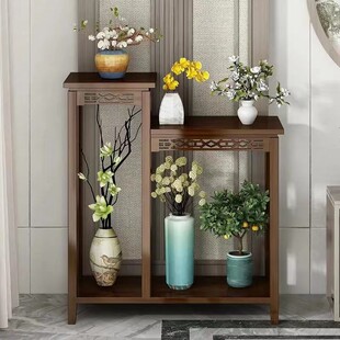 花架子仿古花几新中式花盘架阳台家用室内客厅置物架落地式吊兰架