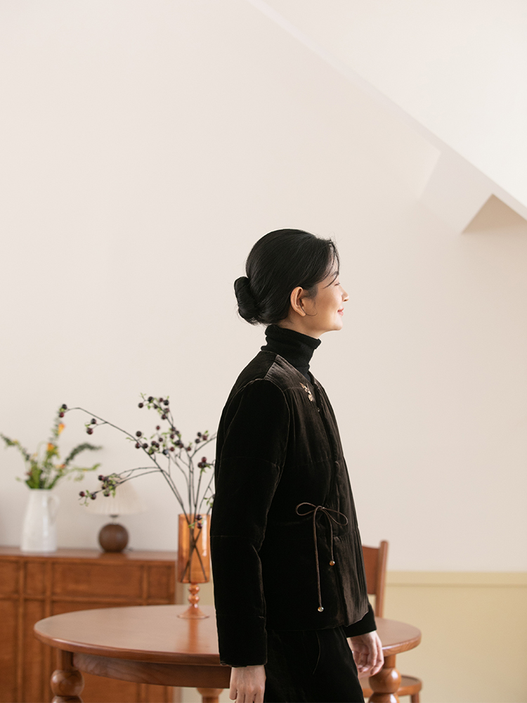 布小匠中式桑蚕丝复古棉衣