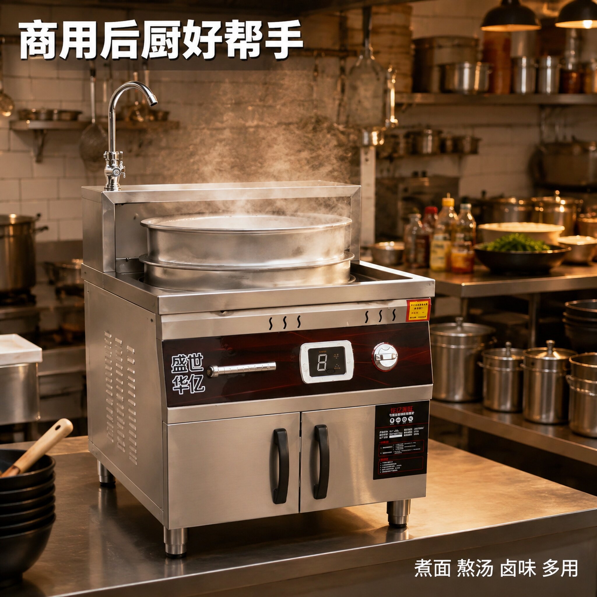 电热而面炉商用牛肉面汤炉兰州拉面铝锅水饺炉麻辣烫蒸煮铝汤锅