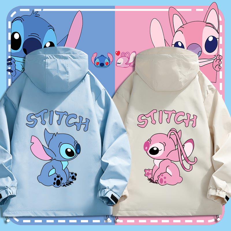 星际宝贝史迪仔史迪奇动漫周边男女情侣装夹克连帽外套衣服春秋jl