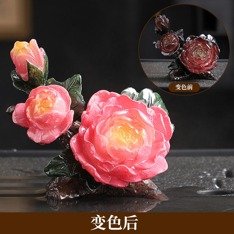 陶福气 茶宠摆件招财花开富贵 茶桌茶盘茶台茶具配件变色茶玩可养