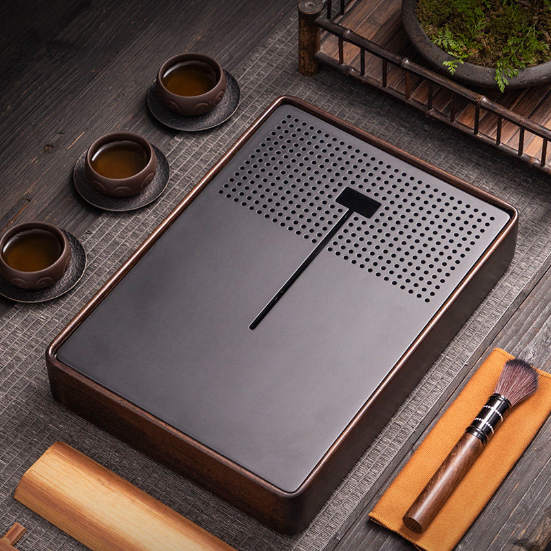 陶福气2025新款高端电木实木茶盘家用功夫茶具蓄储水式干泡台托