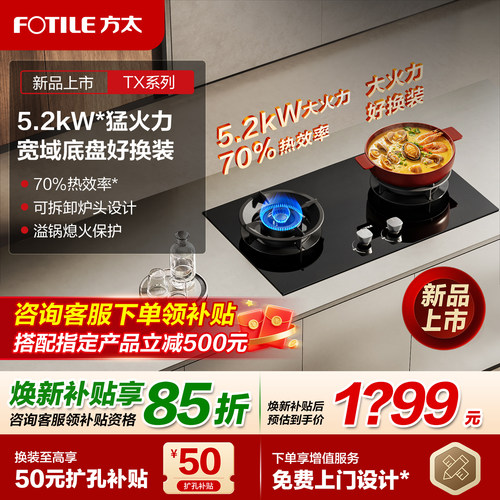 方太新品TX31燃气灶天然气灶台煤气灶家用双灶可拆卸官方旗舰