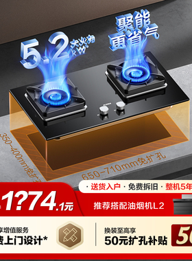 方太02-TH29B燃气灶煤气灶家用双灶台嵌入式液化天然气官方旗舰店