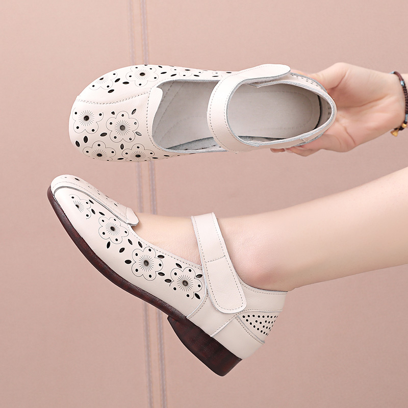 大码春夏2024年镂空玛丽珍鞋女