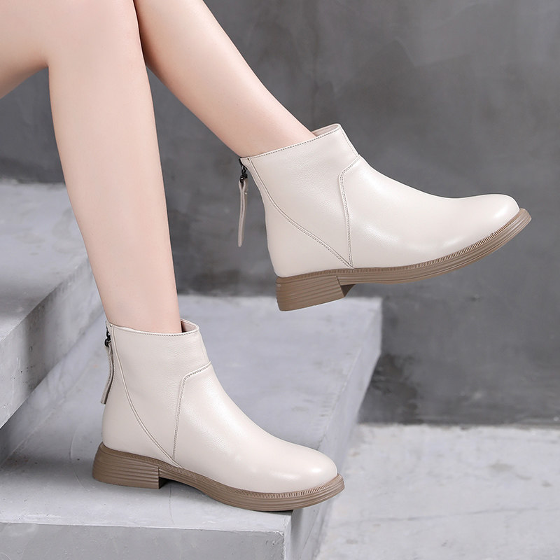 靴子女2025新款秋冬平底短靴休闲百搭大码女靴41一43软底加绒棉鞋,女鞋,时装靴,淘宝优惠券,粉丝福利购,淘宝优惠卷