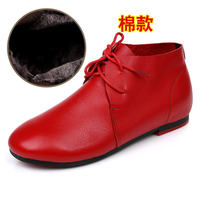 2026 Summer New style fleece leather shoes, genuine leather flat casual shoes, mom shoes, oversized women's shoes, 41-43 ankle boots for women thumbnail 7