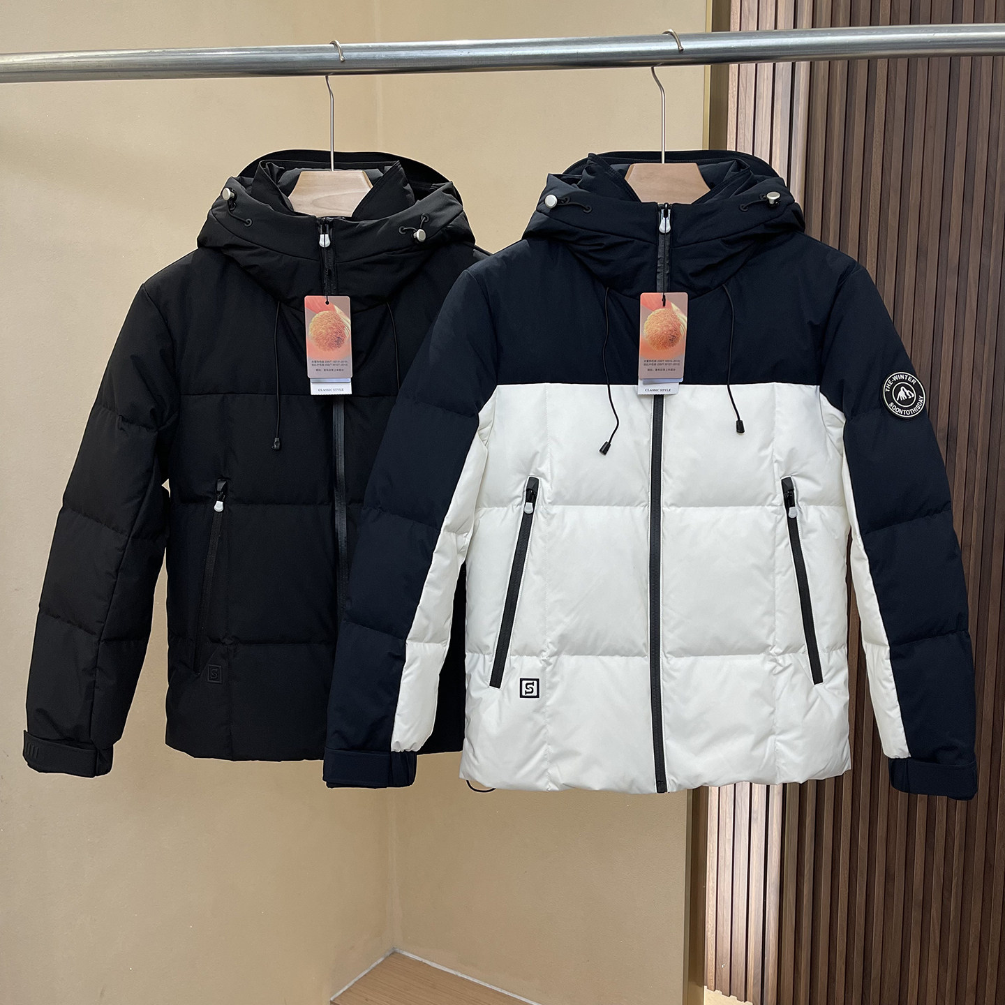 飞系！90鸭绒！石墨烯科技！冬季男女同款撞色加厚保暖连帽羽绒服,男装,羽绒服,淘宝优惠券,粉丝福利购,淘宝优惠卷