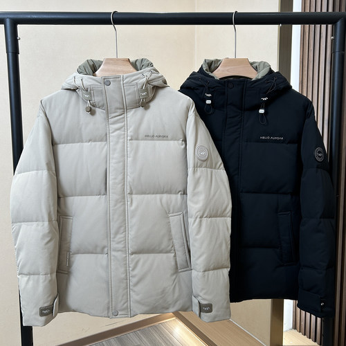 90白鹅绒加厚连帽羽绒服