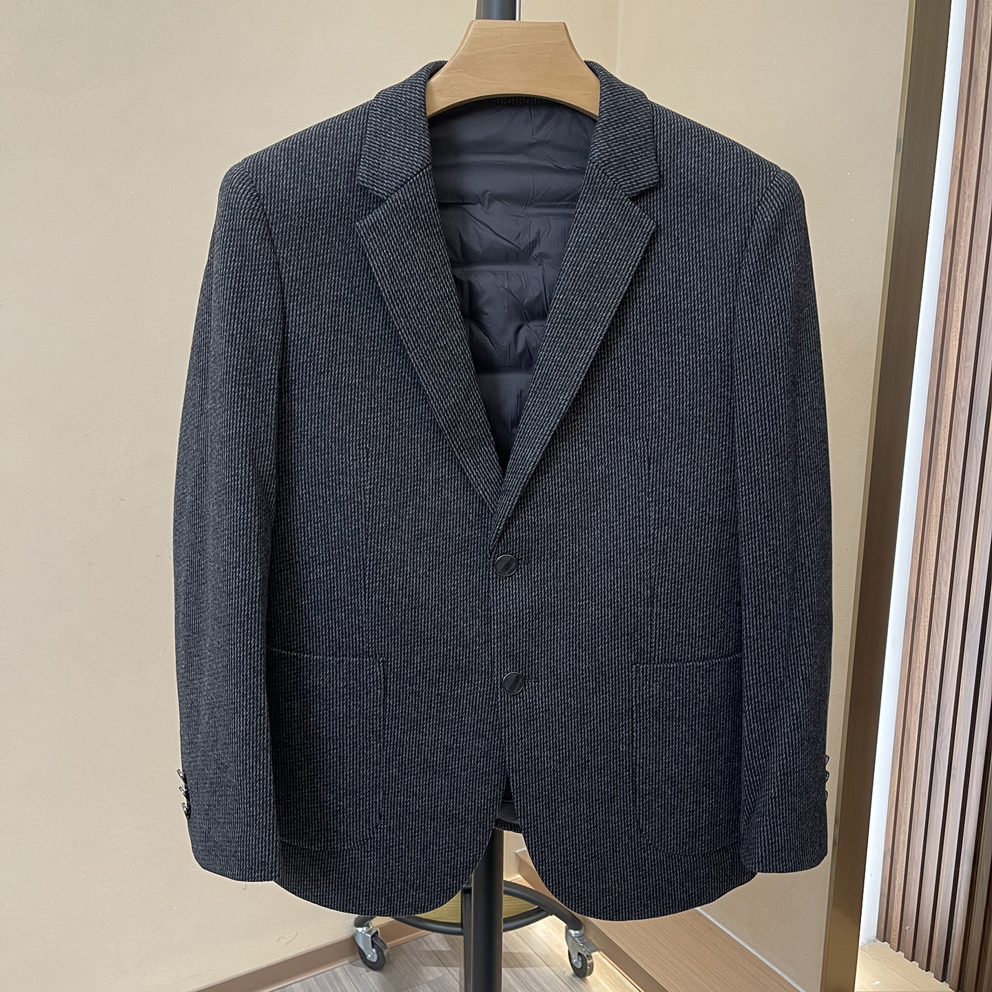 90鹅绒醋酸绵羊毛商务磨毛西服男