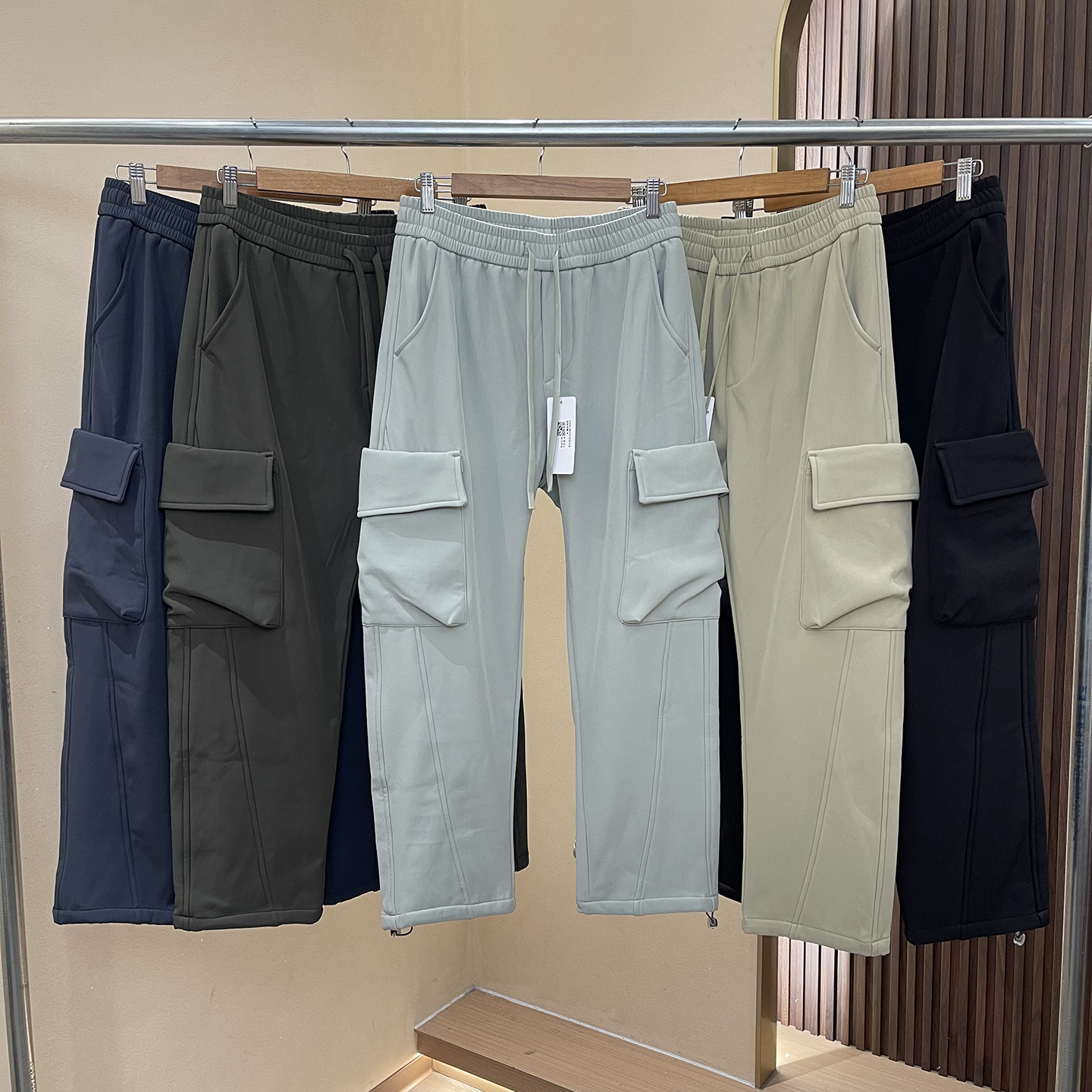 户外加绒保暖多袋软壳弯刀工装裤