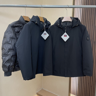 兔毛90鹅绒服加绒加厚绵羊毛保暖中年爸爸装可拆卸内胆羽绒服男装