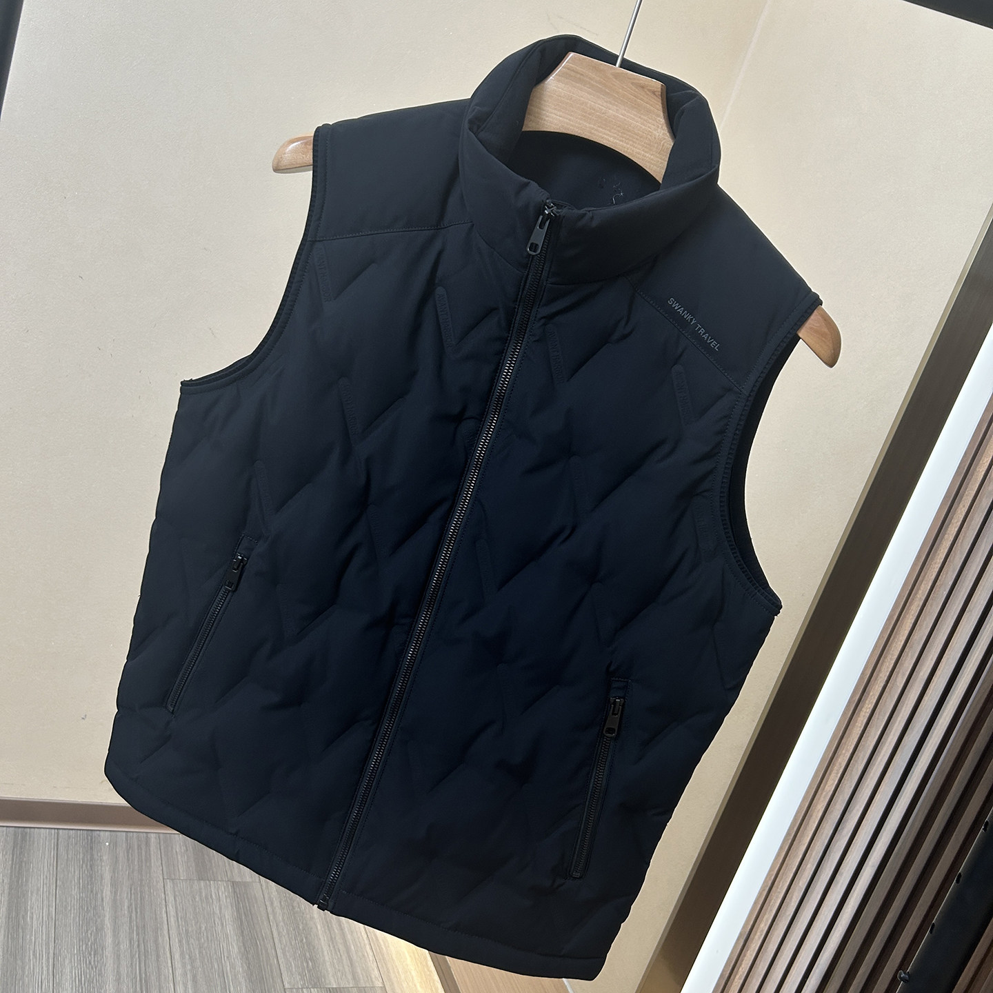 【H家】原599！羽绒马甲！品牌男装剪标秋冬黑色保暖羽绒马夹背心