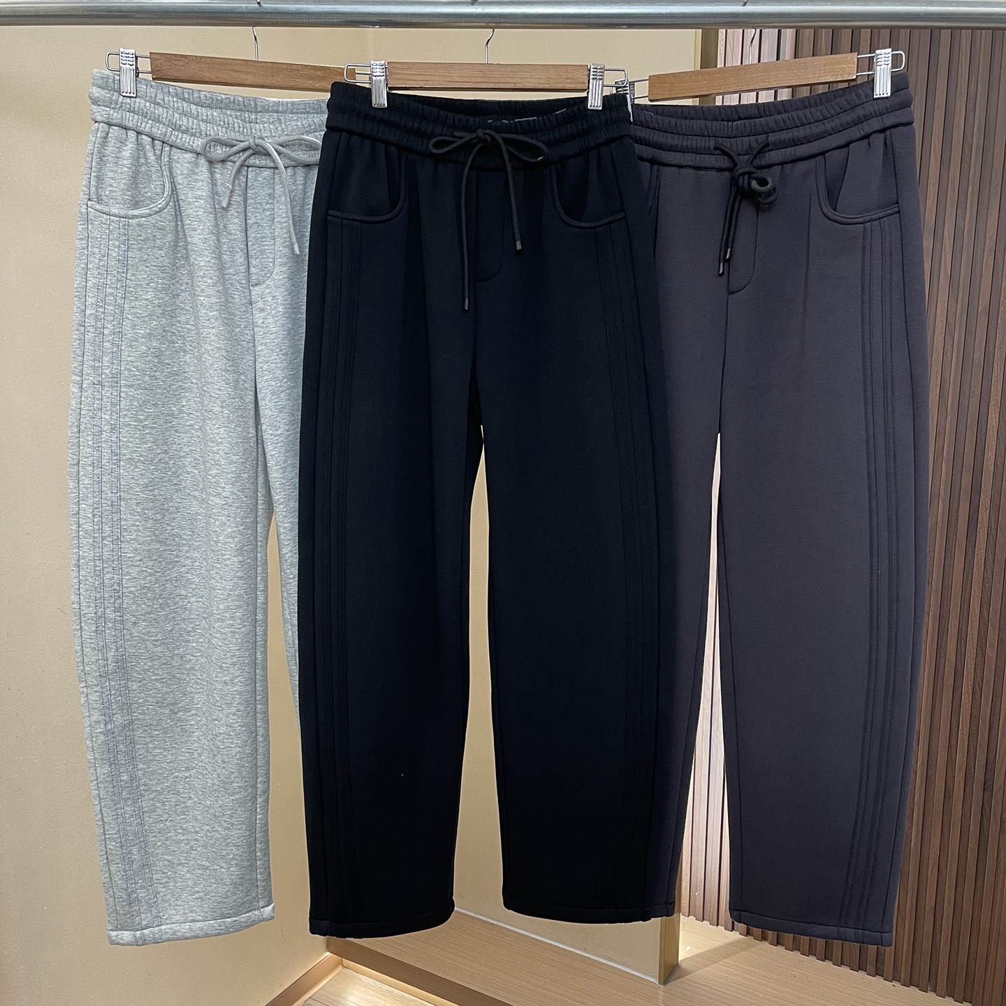 设计感满分！加绒保暖！宽松阔腿弯刀裤秋冬男士松紧腰运动休闲裤,男装,卫裤,淘宝优惠券,粉丝福利购,淘宝优惠卷