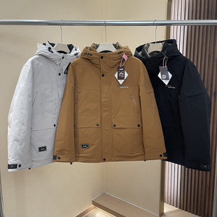 户外三防软面羽绒服！蓬松鸭绒！潮流连帽工装运动男装羽绒服冬季