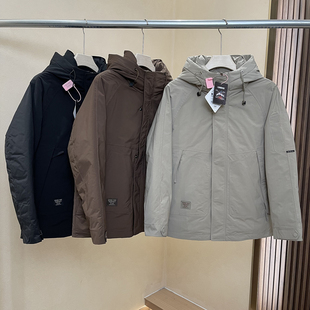 户外三防！高端银离子聚热保暖冬季男士防风连帽加厚插肩袖羽绒服