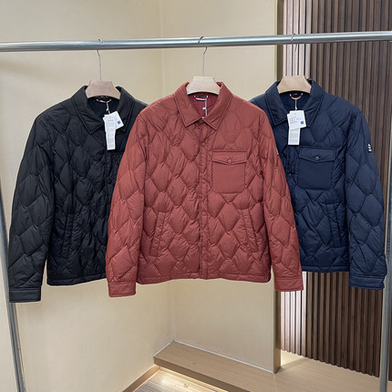 柜699！意大利单 90%白鸭绒 男士秋冬季衬衫版轻暖羽绒服外套新款