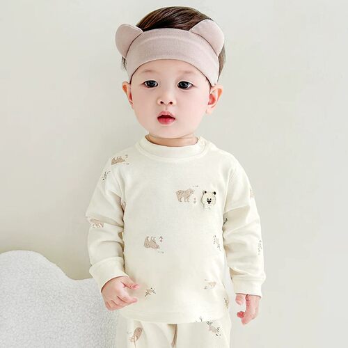 婴儿春秋儿童纯棉衣服裤子套装