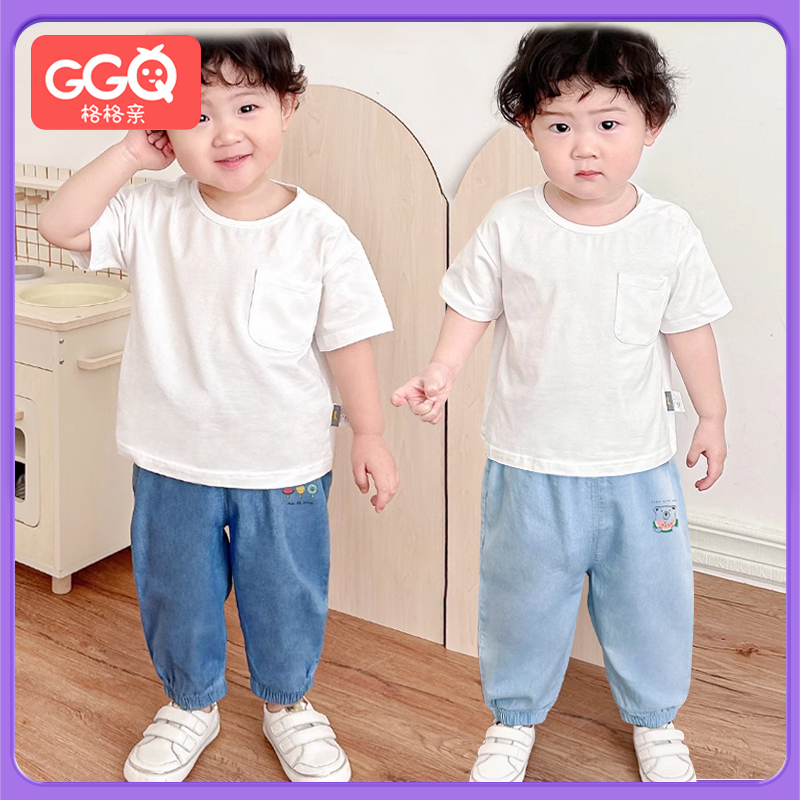 儿童夏季薄款牛仔防蚊裤