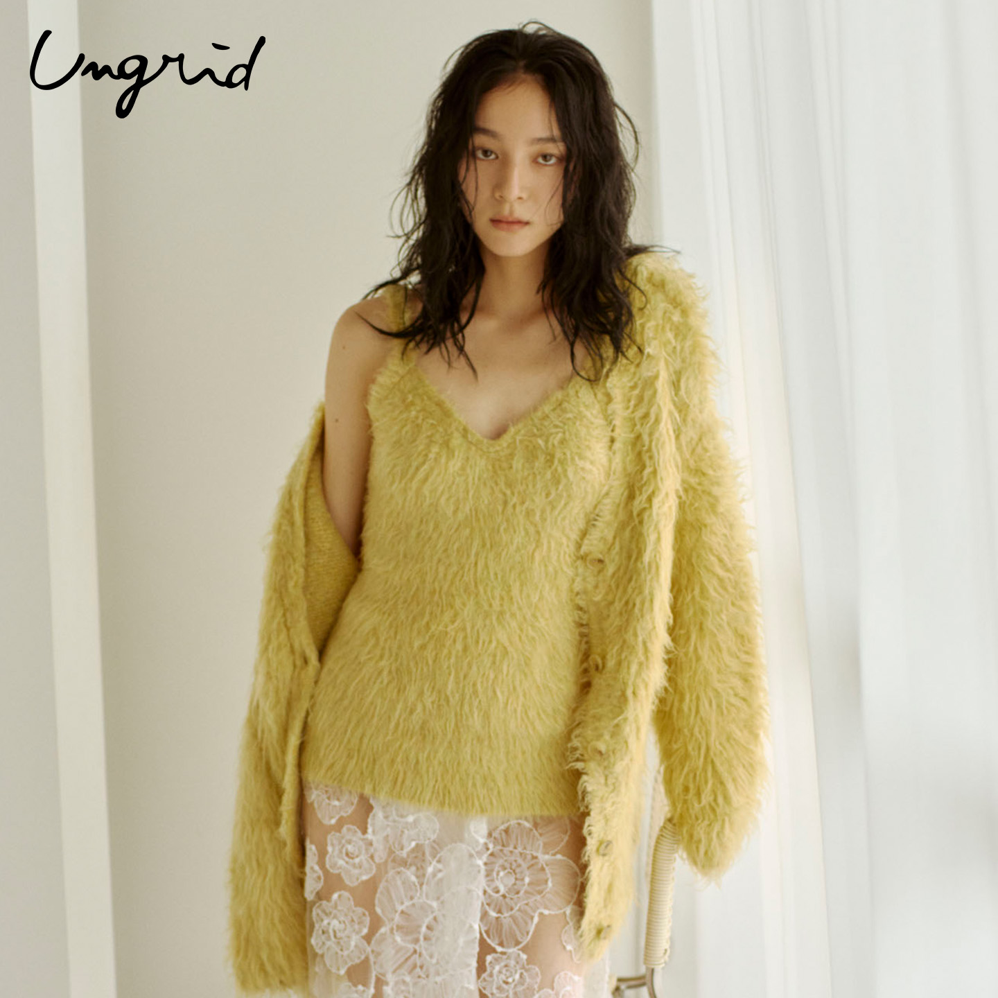 Ungrid25秋冬新品吊带开衫两件套