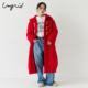Ungrid25冬季 新品 学院风牛角扣羊毛混纺毛呢大衣外套女1125600802