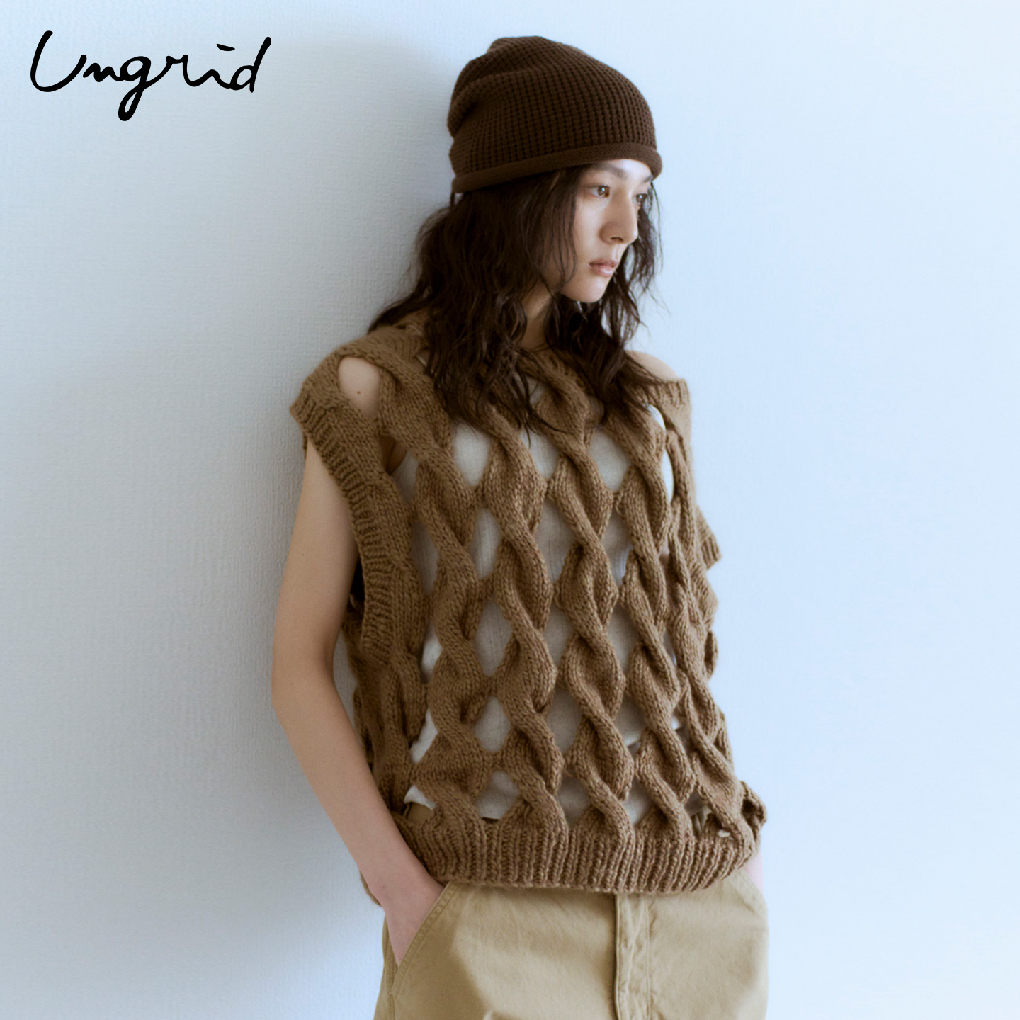 Ungrid25秋季新品无袖毛针织衫