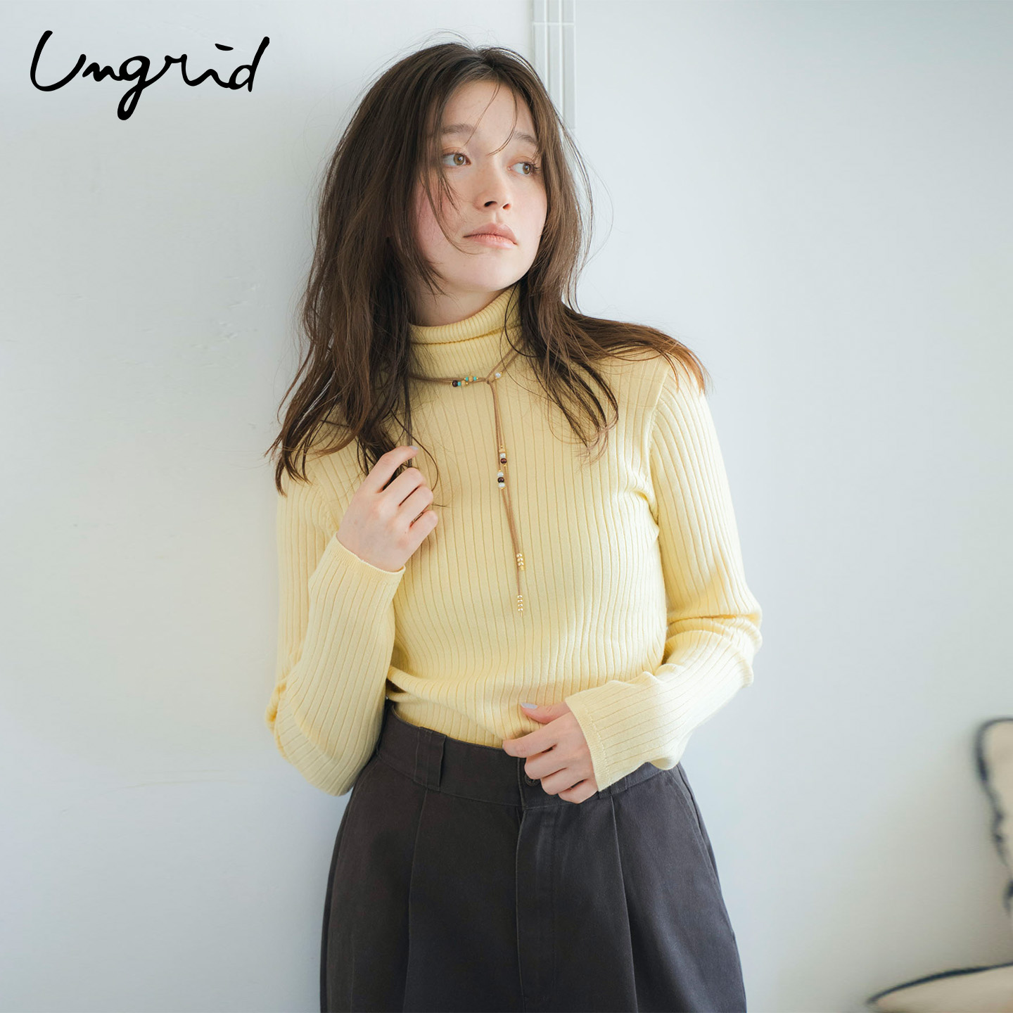 Ungrid25秋季新品毛针织打底衫