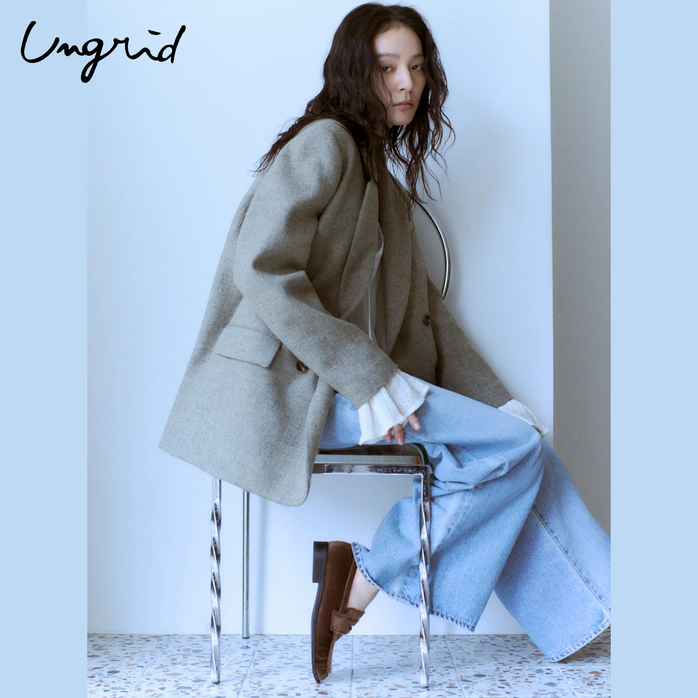 Ungrid25秋季新品日系通勤十字纹廓形可拆徽章西装外套1125501401,女装/女士精品,短外套,淘宝优惠券,粉丝福利购,淘宝优惠卷