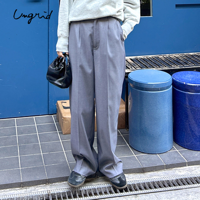 Ungrid通勤直筒阔腿休闲西装