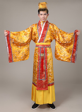 古装唐朝皇上皇帝服装秦朝汉服古代龙袍服太子服戏服演出服成人男