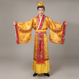 秦朝汉服古代龙袍服太子服戏服演出服成人男 古装 唐朝皇上皇帝服装