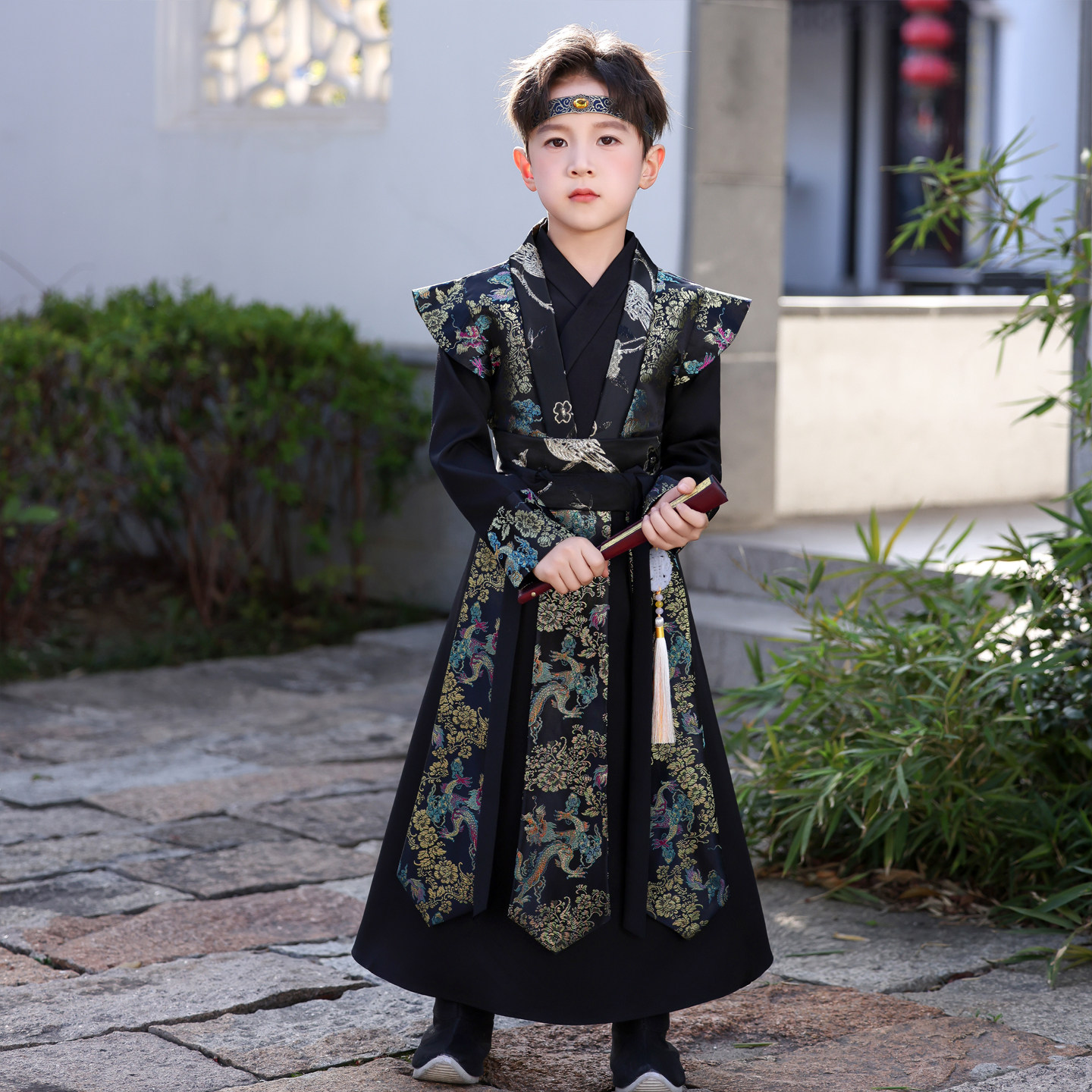 汐沚春夏季男童汉服武侠风表演服