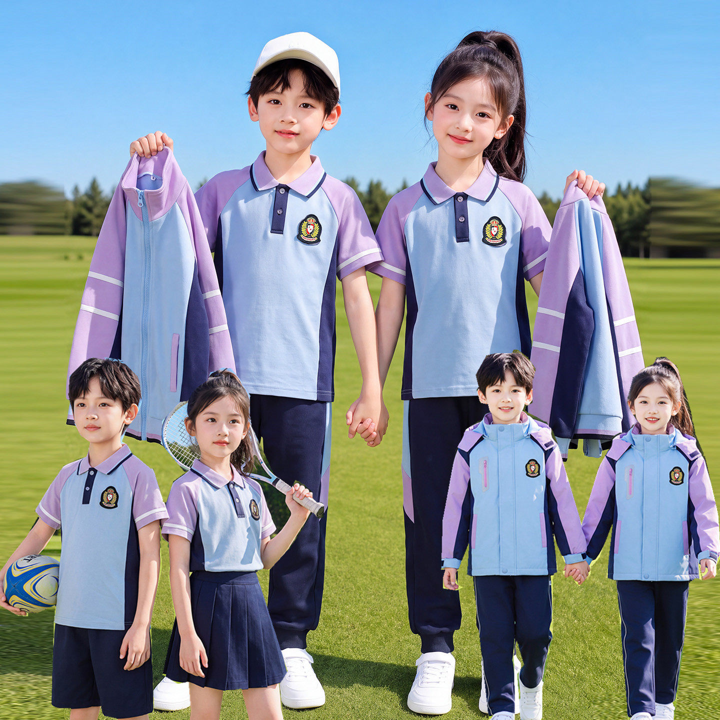 小学生班服春秋三件套一年级儿童运动会校服套装幼儿园园服秋冬装