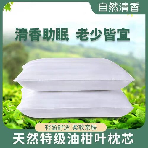 新鲜油柑叶护颈家用枕头芯牛甘叶保健夏季清凉透气成人单人枕头