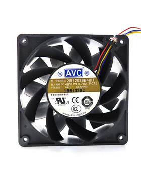 2B12038B48H 原装AVC 12038 48V 0.7A 12CM变频器暴力散热风扇