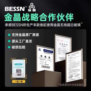 BESSN血脉觉醒2025新款 侧滤鱼缸客厅干湿分离贝森金晶五线超白缸