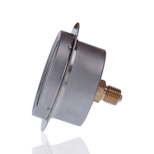 供应半钢膜盒微压表不锈钢压力表轴向带前边埋入式安装负压-40KPA