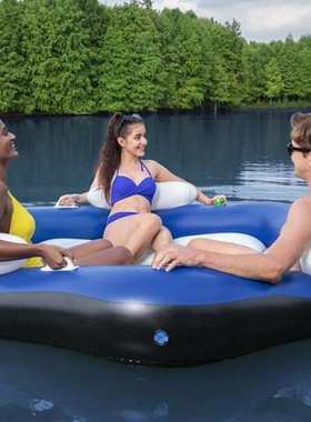 Bestway43111水上浮排浮床海洋乐园躺椅漂浮休息水上浮岛