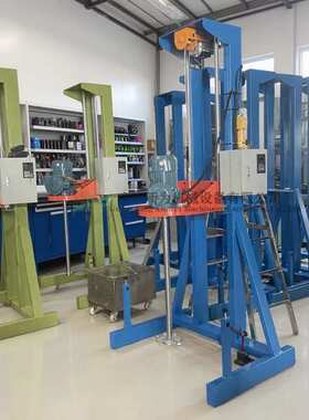 可任意调节化工液体移动拉缸分散机 电动升降高速乳化搅拌机现货