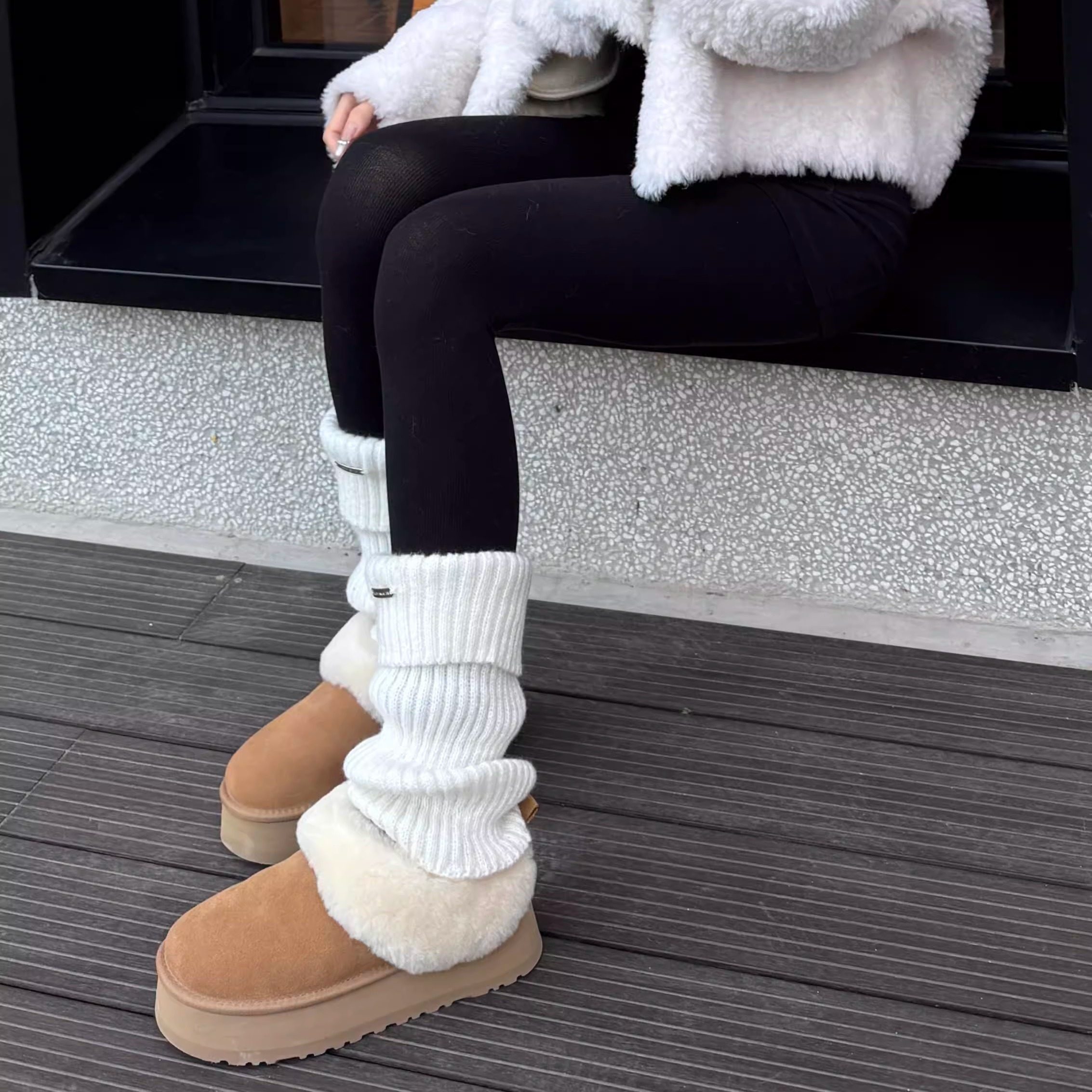 其美无比小个子堆堆袜棕色咖色~