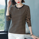 纯棉新款 女 内搭遮肚打底衫 长袖 T恤女中年妈妈秋衣外穿宽松加大码