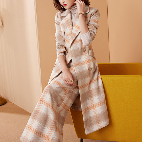美妃雅2021新款格子秋冬时尚套装