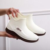 女款 防水鞋 2025新款 雨鞋 夏季 短筒雨靴女款 加绒保暖套脚休闲软胶鞋